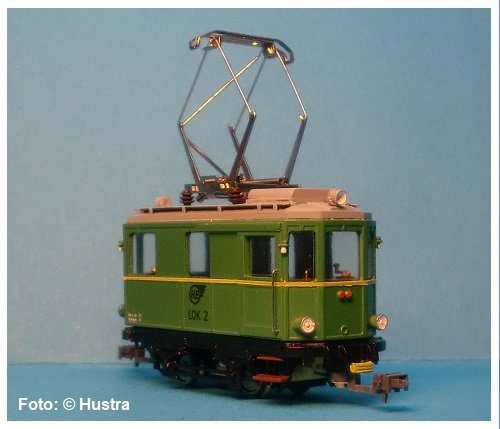 (c) Hustra: Straßenbahn-Güterlok Bausatz H0/H0m
